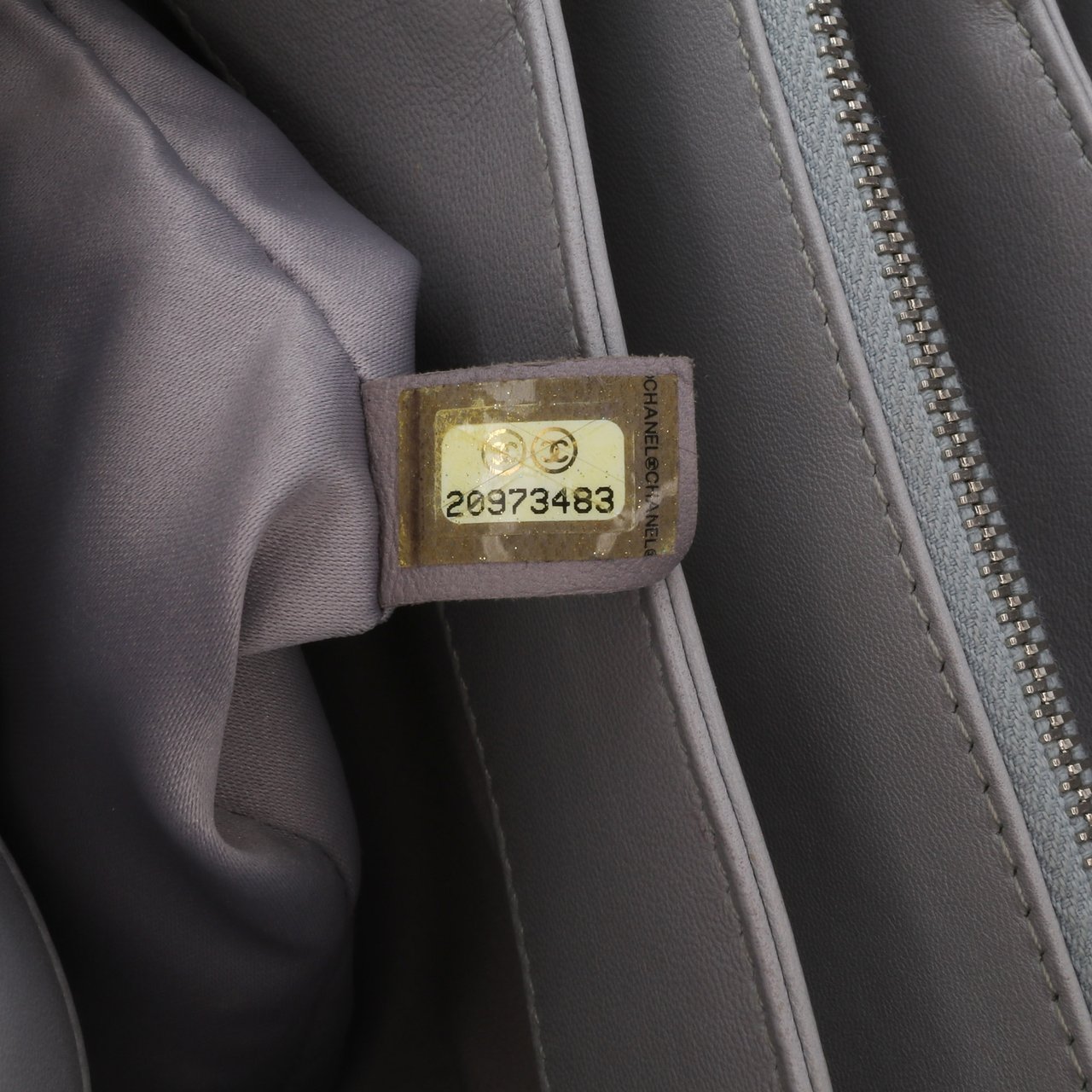 Chanel Quilted Lambskin x3 Accordion Tote Grijs