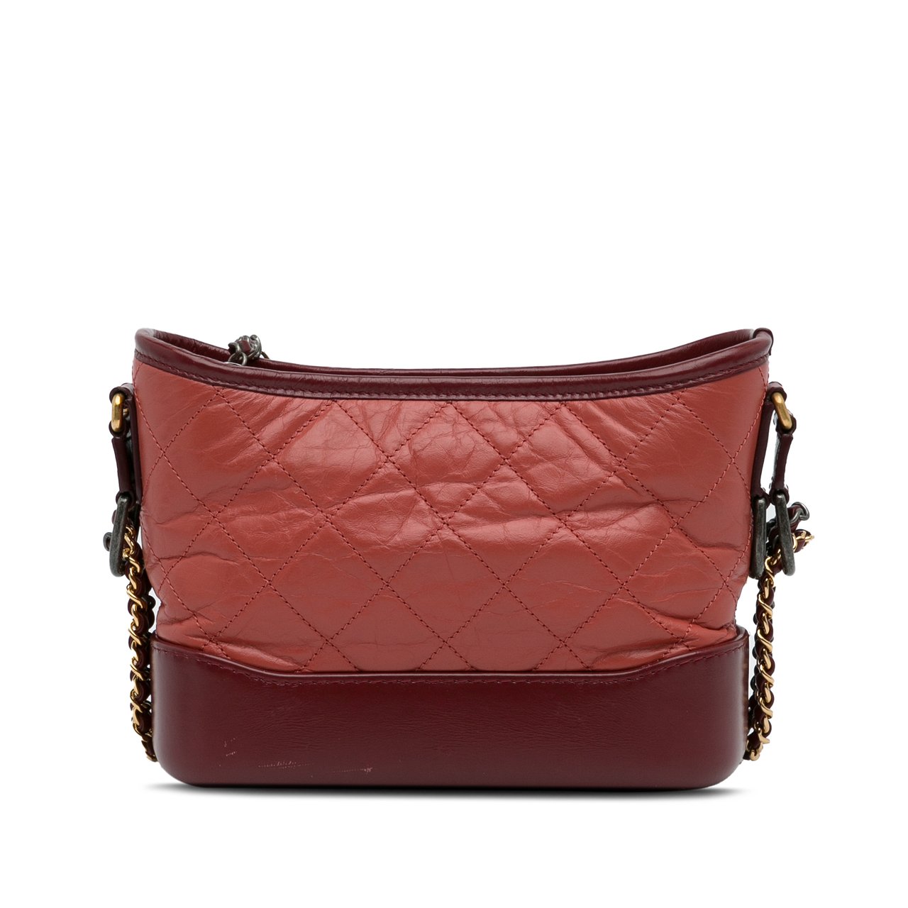 Chanel Small Chevron Lambskin Gabrielle Crossbody Rood