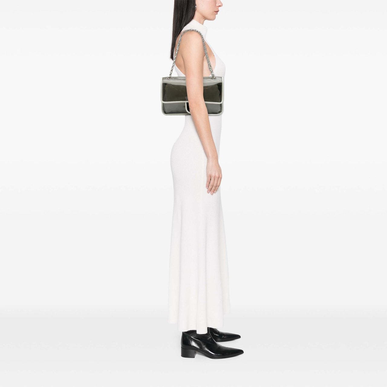 Chanel Large PVC and Lambskin Naked Flap Zwart
