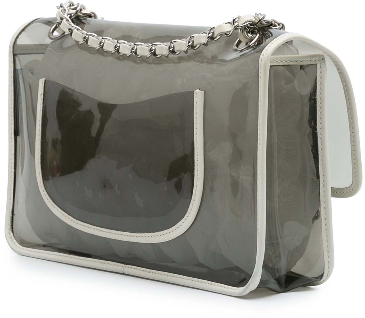 Chanel Large PVC and Lambskin Naked Flap Zwart