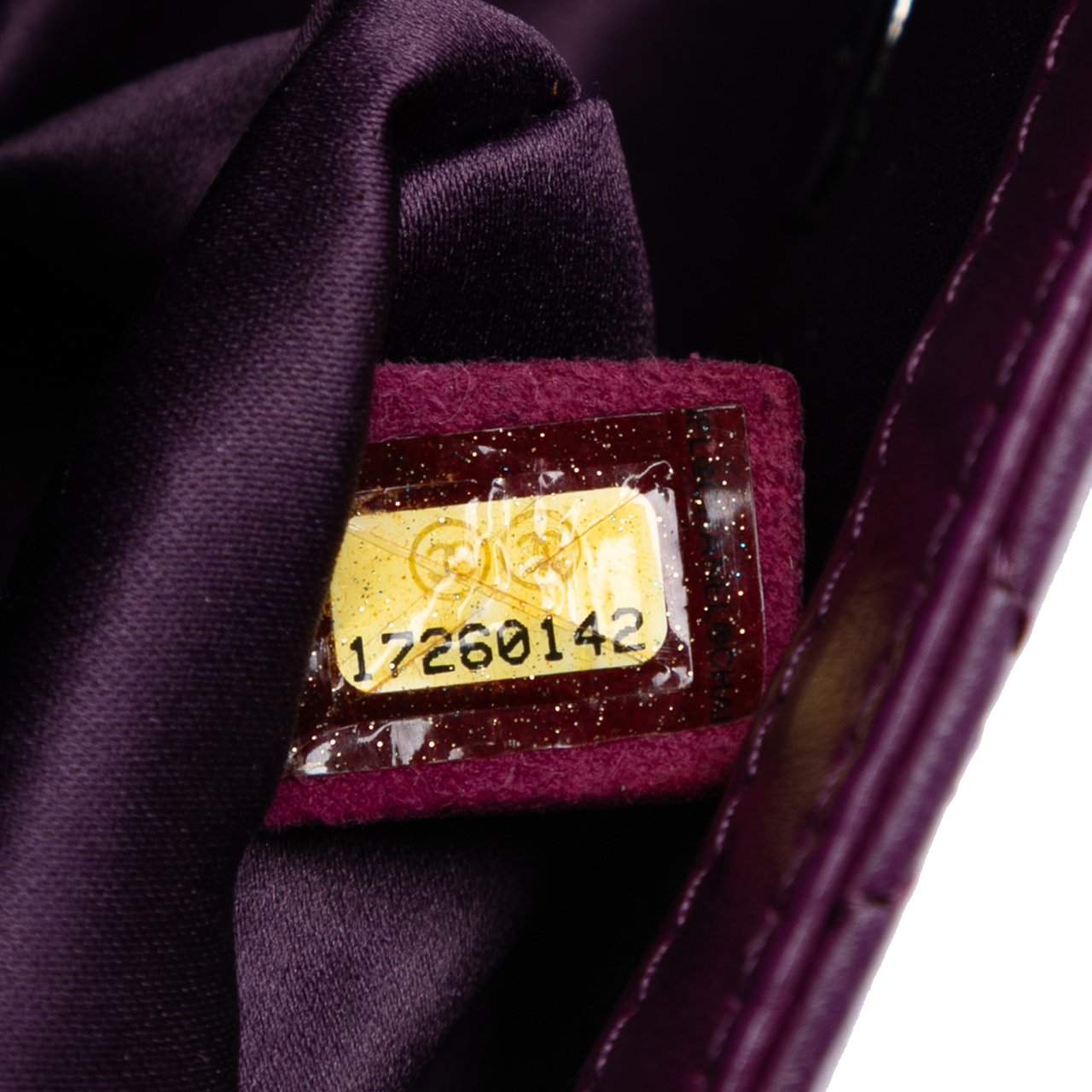 Chanel Extra Mini Rectangular Lambskin Beaded Single Flap Paars