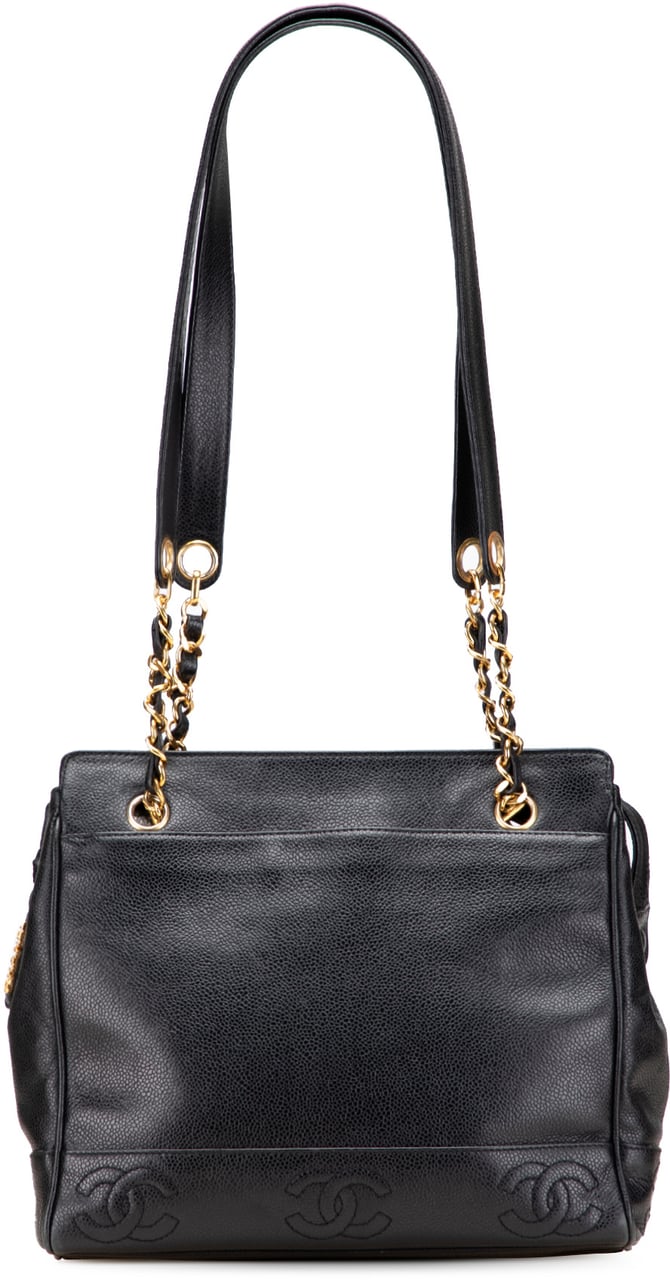 Chanel Triple CC Caviar Shoulder Bag Zwart