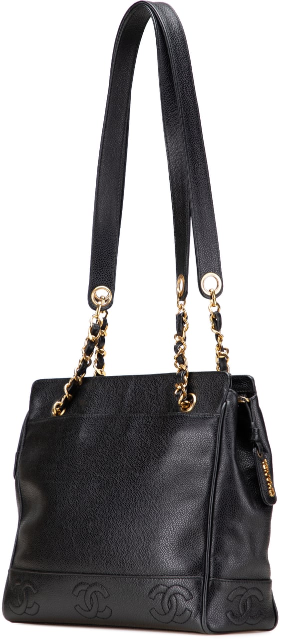 Chanel Triple CC Caviar Shoulder Bag Zwart