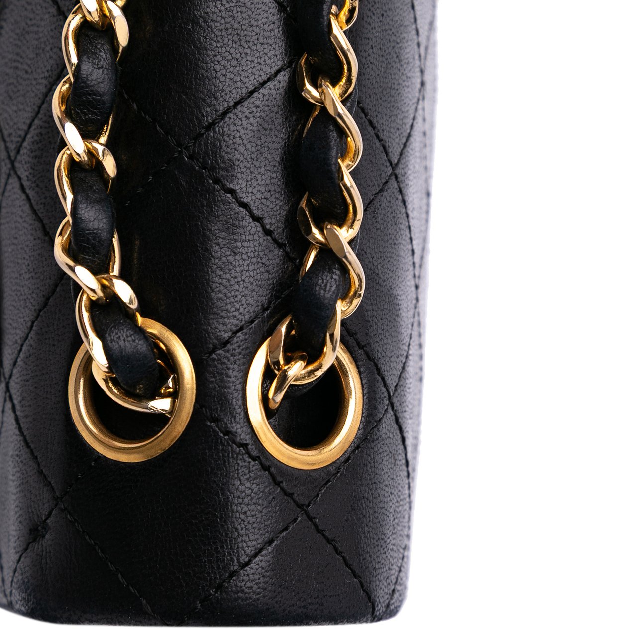 Chanel Small Classic Lambskin Double Flap Zwart