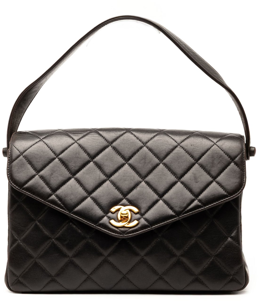 Chanel CC Quilted Lambskin Handbag Zwart