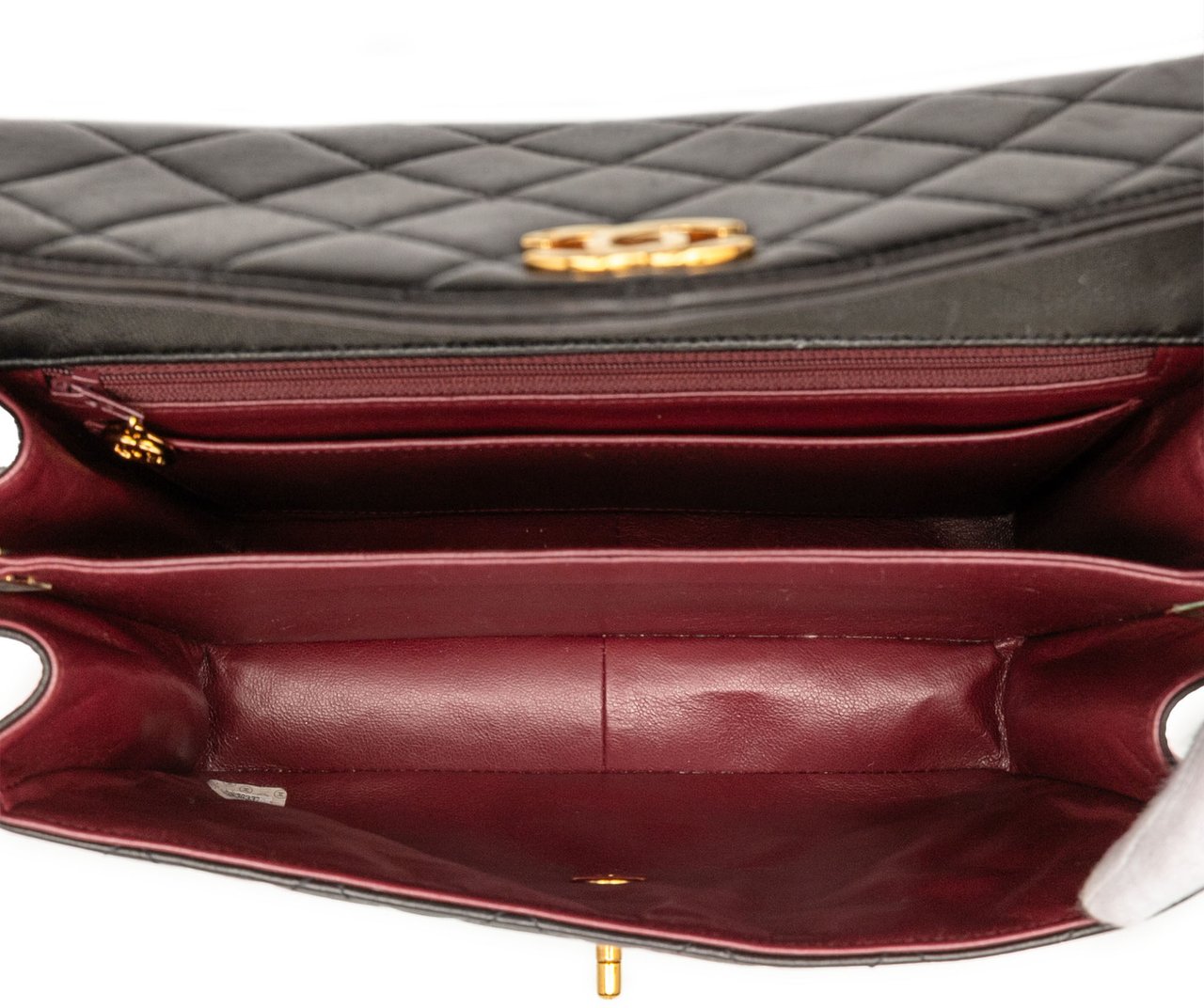 Chanel CC Quilted Lambskin Handbag Zwart