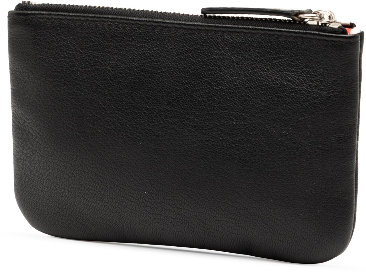 Chanel CC Grained Calfskin Zip Pouch Zwart