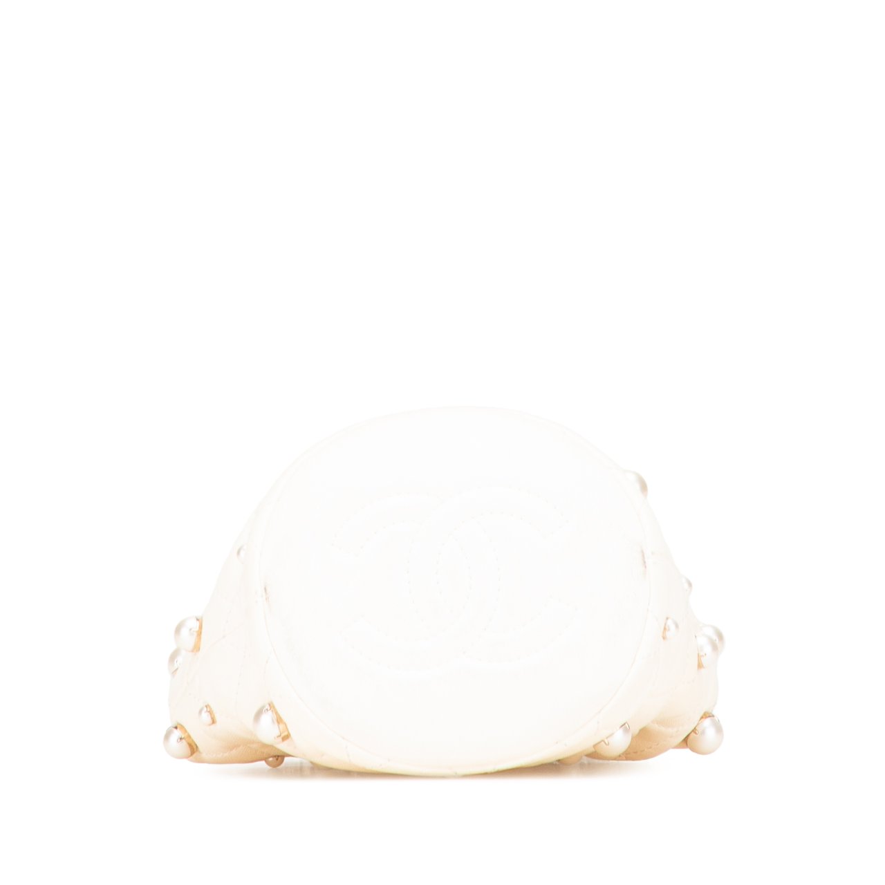 Chanel Mini Quilted Lambskin About Pearls Drawstring Bucket Bag Wit