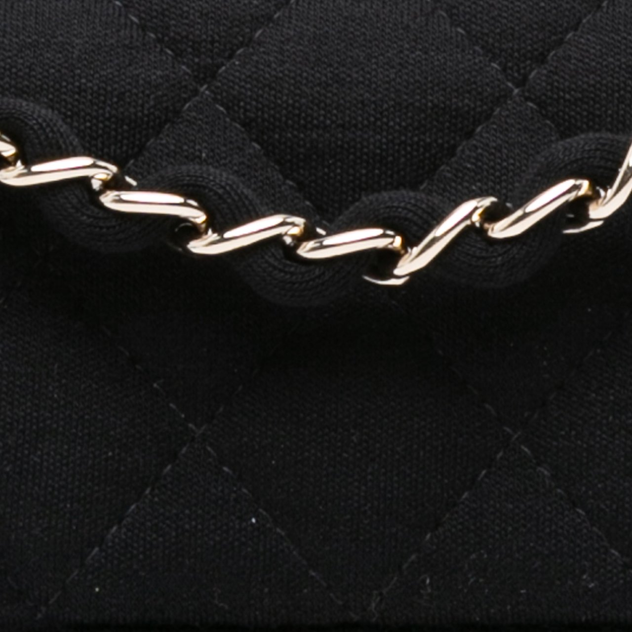 Chanel Mini Rectangular Classic Jersey Single Flap Zwart