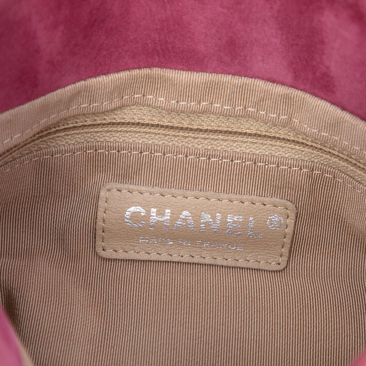 Chanel Mini Quilted Nubuck Trianon Messenger Flap Roze