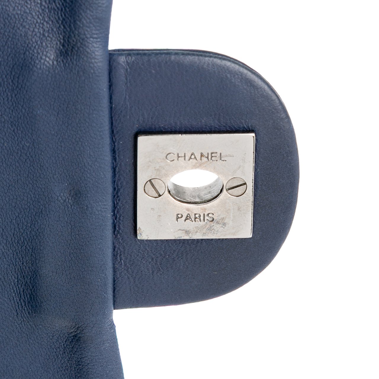 Chanel Small Quilted Lambskin Beaded Single Flap Blauw