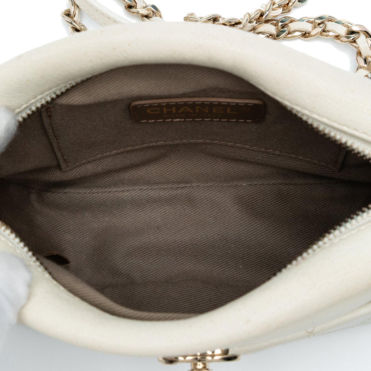 Chanel Small Quilted Goatskin Casual Trip Camera Bag Wit