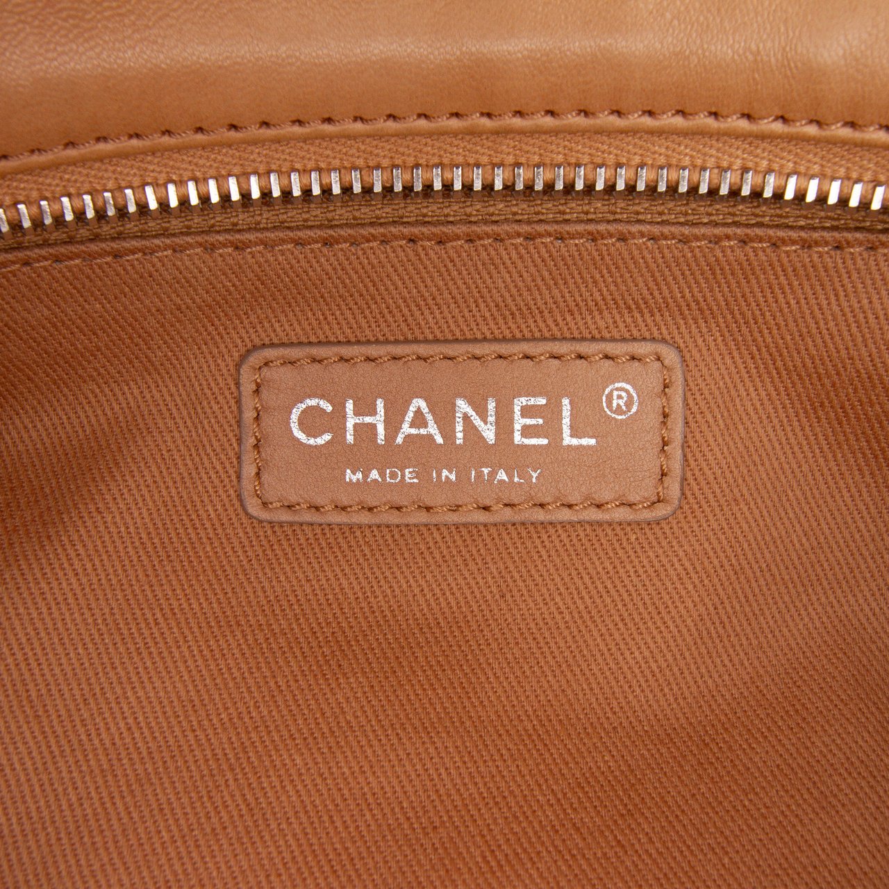 Chanel Large Quilted Iridescent Calfskin VIP Tote Bruin