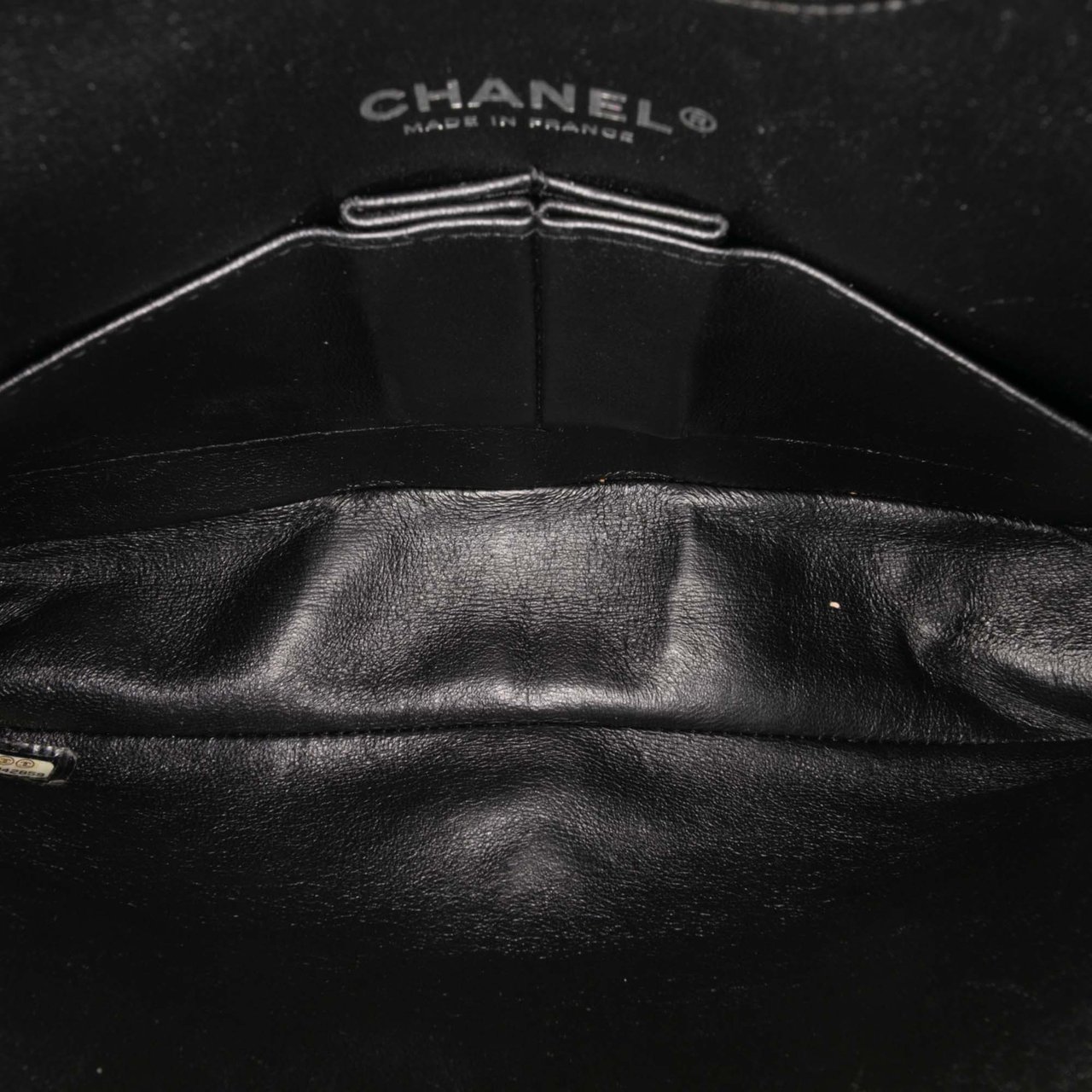 Chanel Medium Classic Wool Herringbone Double Flap Wit