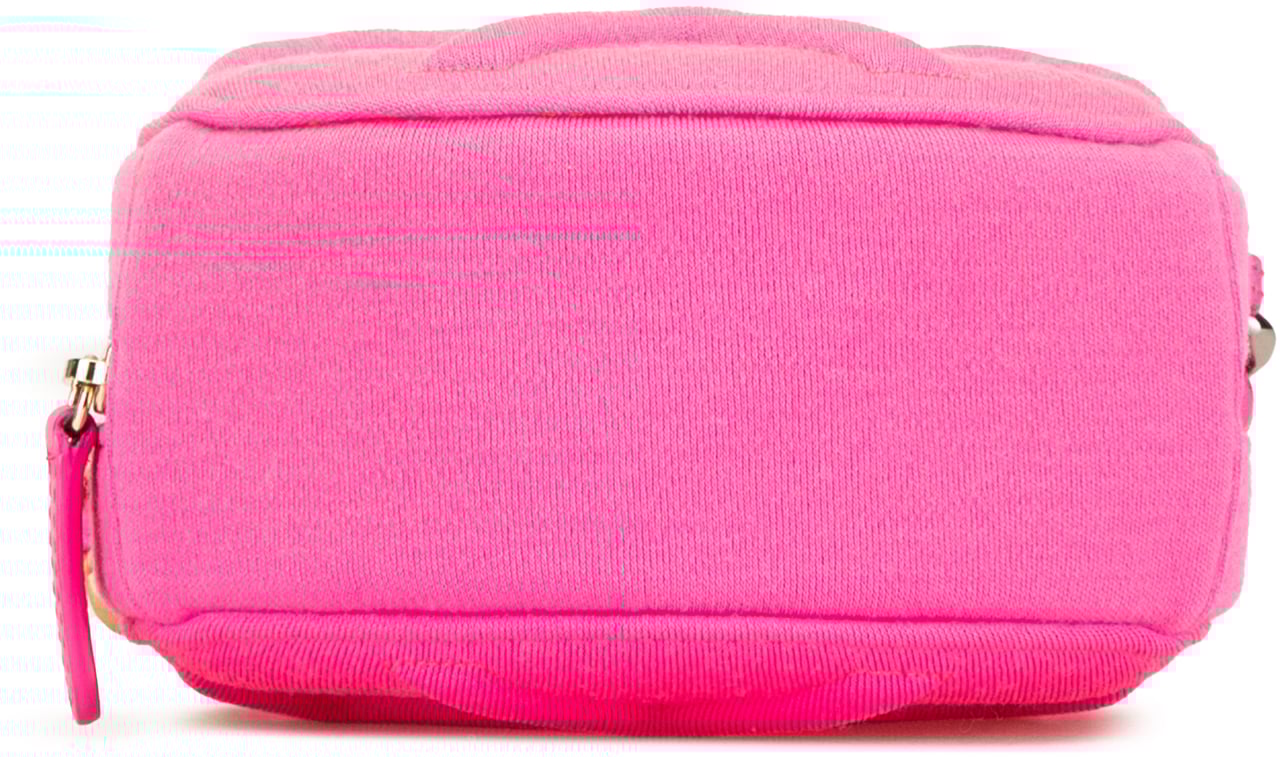 Chanel Jersey 19 Round Clutch on Chain Roze