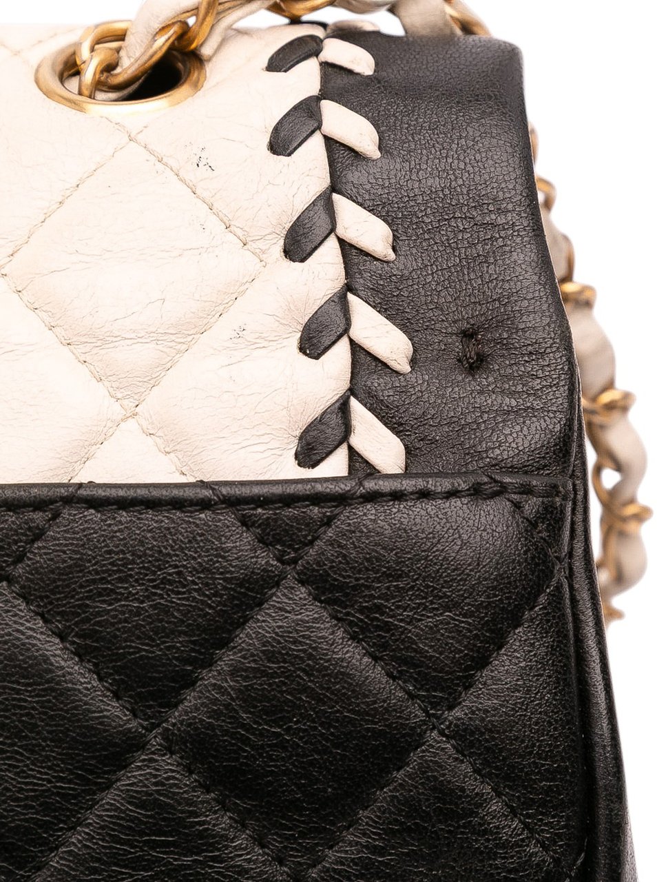 Chanel Small Bicolor Calfskin Braided Chic Flap Wit