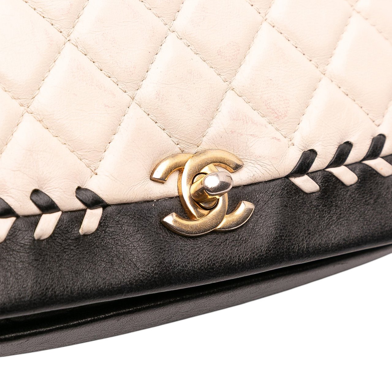 Chanel Small Bicolor Calfskin Braided Chic Flap Wit