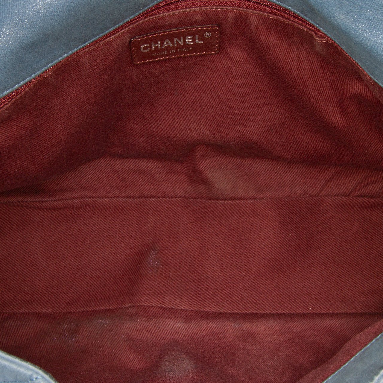 Chanel Jumbo Iridescent Calfskin In The Mix Flap Blauw