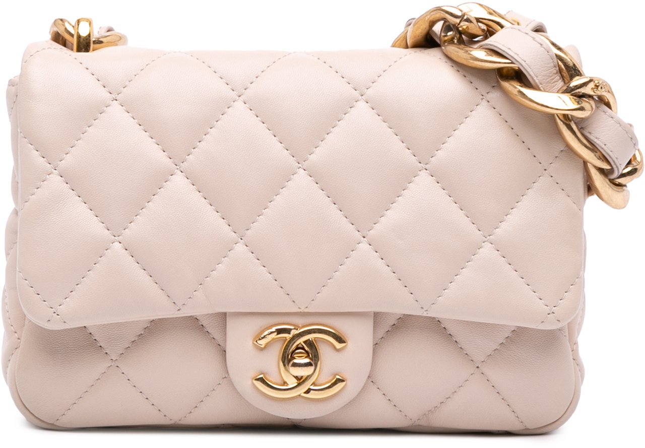 Chanel Small Quilted Lambskin Funky Town Flap Bruin