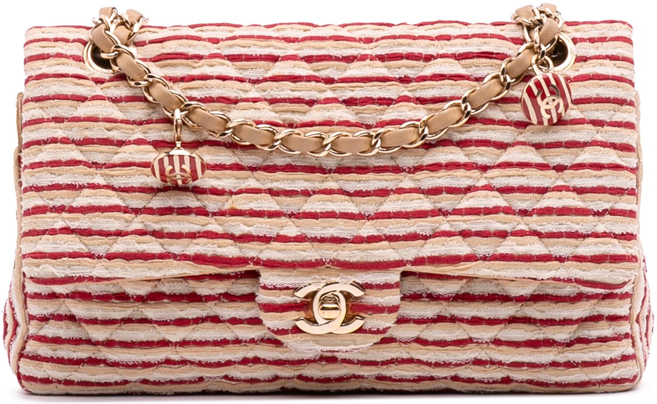Chanel Medium Classic Jersey Coco Sailor Double Flap Rood