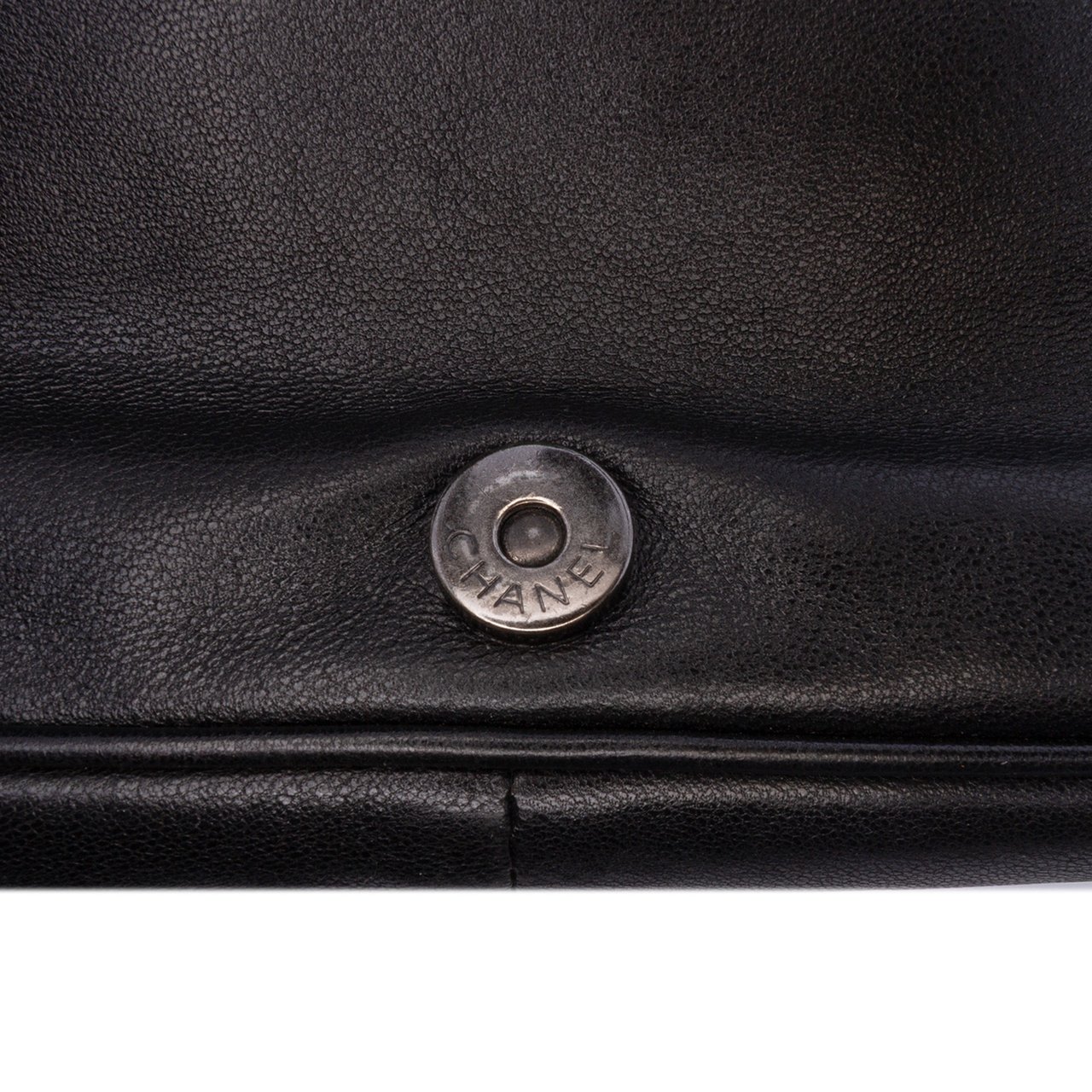 Chanel CC Quilted Lambskin Full Flap Wallet on Chain Zwart