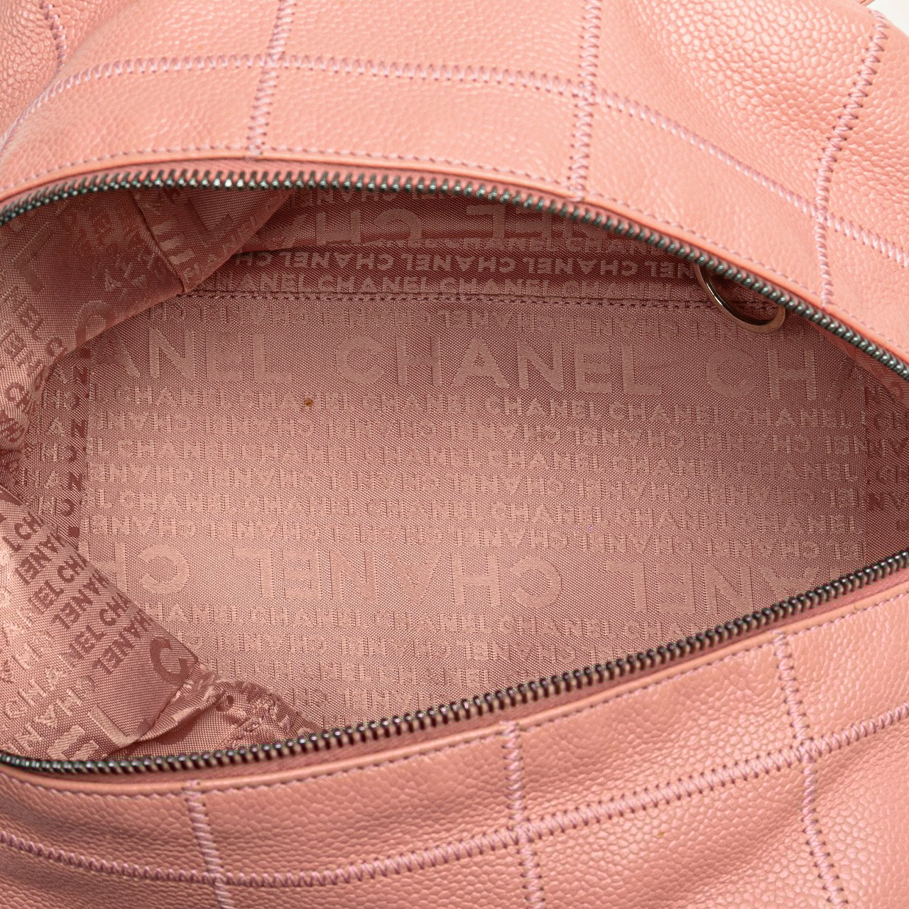 Chanel Small Choco Bar Caviar Shoulder Bag Roze