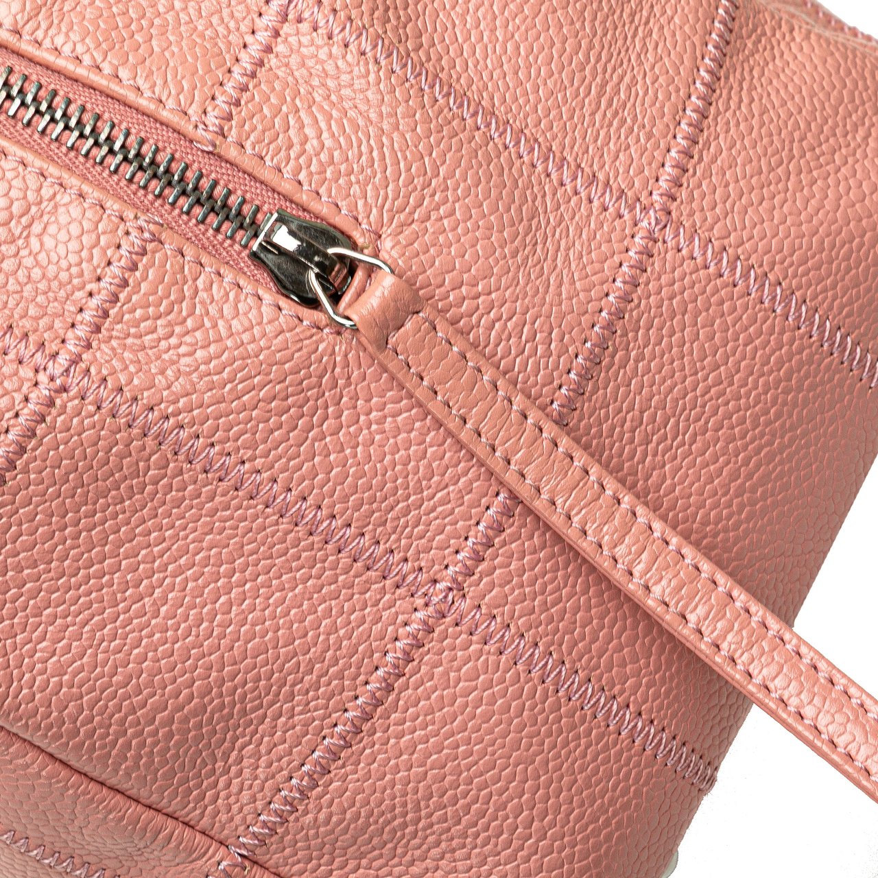 Chanel Small Choco Bar Caviar Shoulder Bag Roze