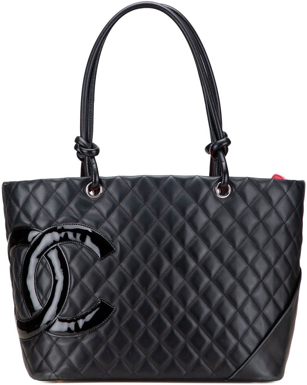 Chanel Large Quilted Calfskin Cambon Ligne Tote Zwart