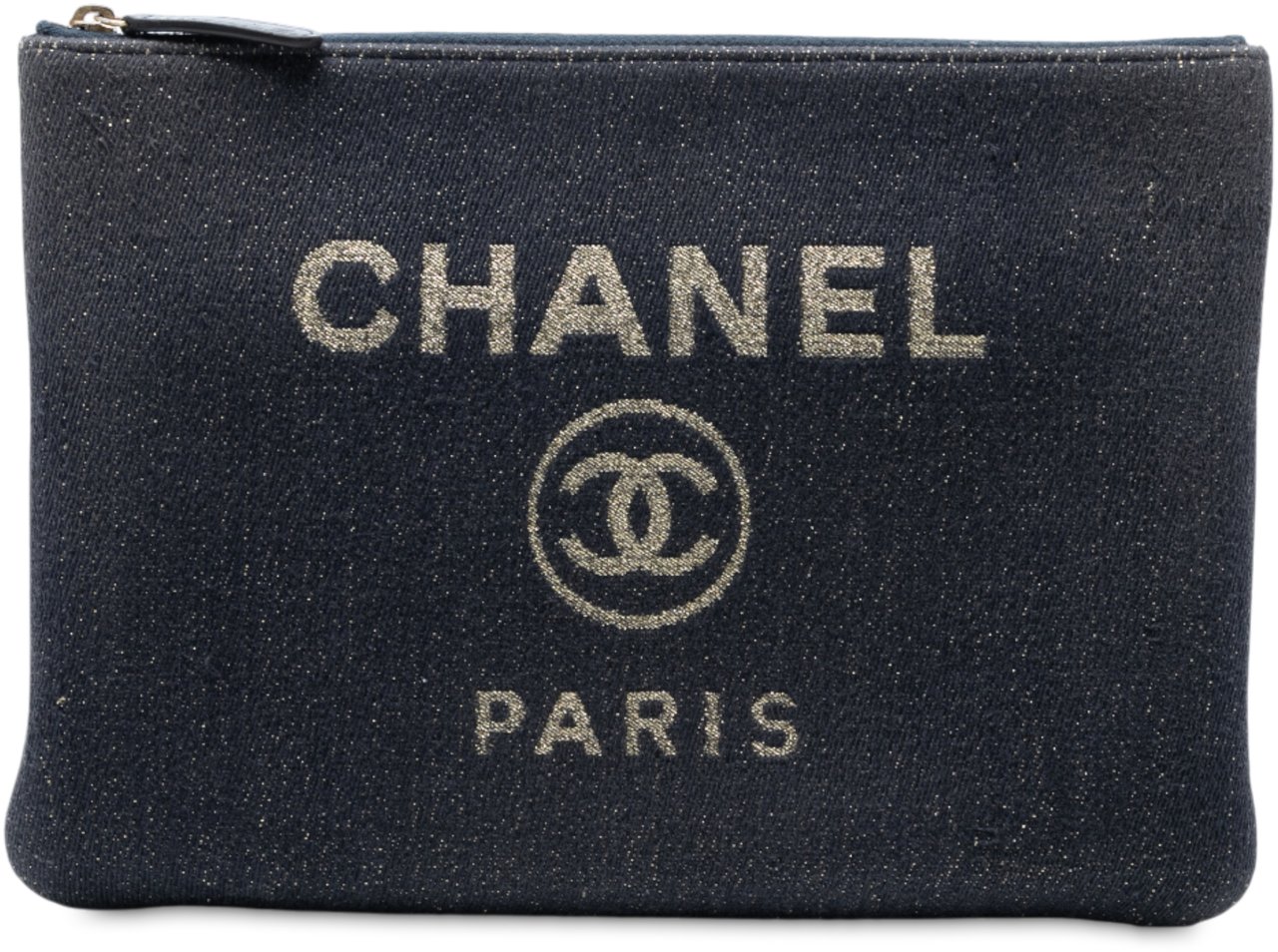 Chanel Medium Denim Deauville O Case Clutch Blauw