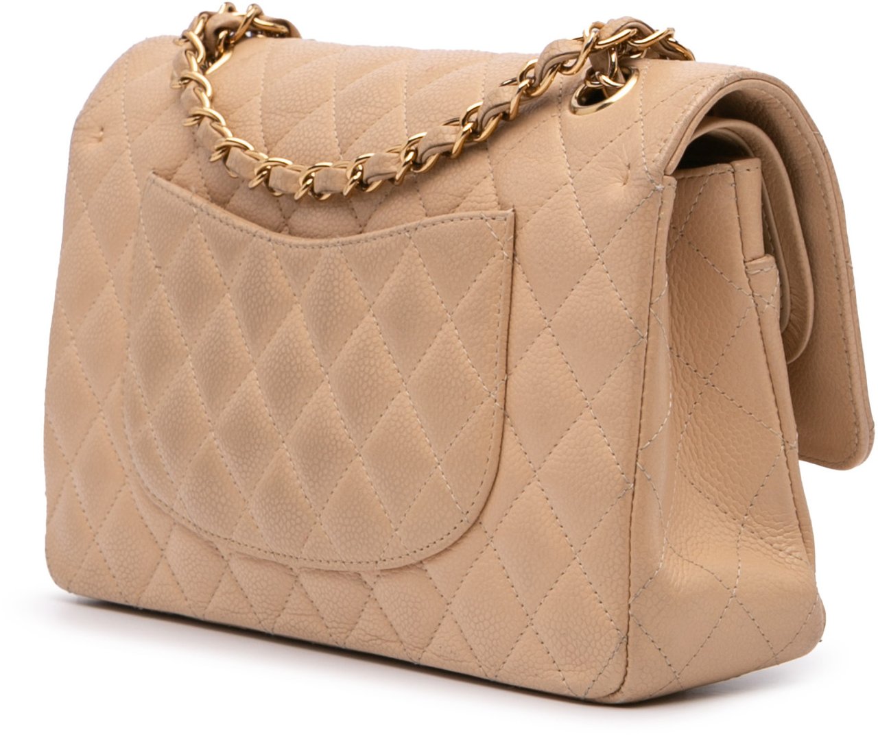 Chanel Medium Classic Caviar Double Flap Bruin