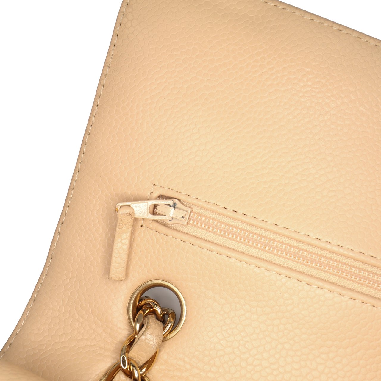 Chanel Medium Classic Caviar Double Flap Bruin