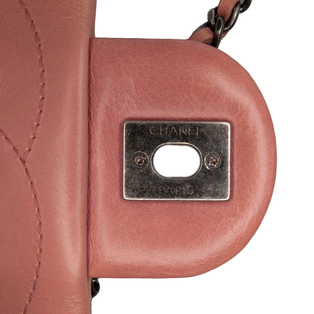 Chanel Paris Salzburg Mini Quilted Glazed Calfskin and Felt Edelweiss Flower Flap Roze