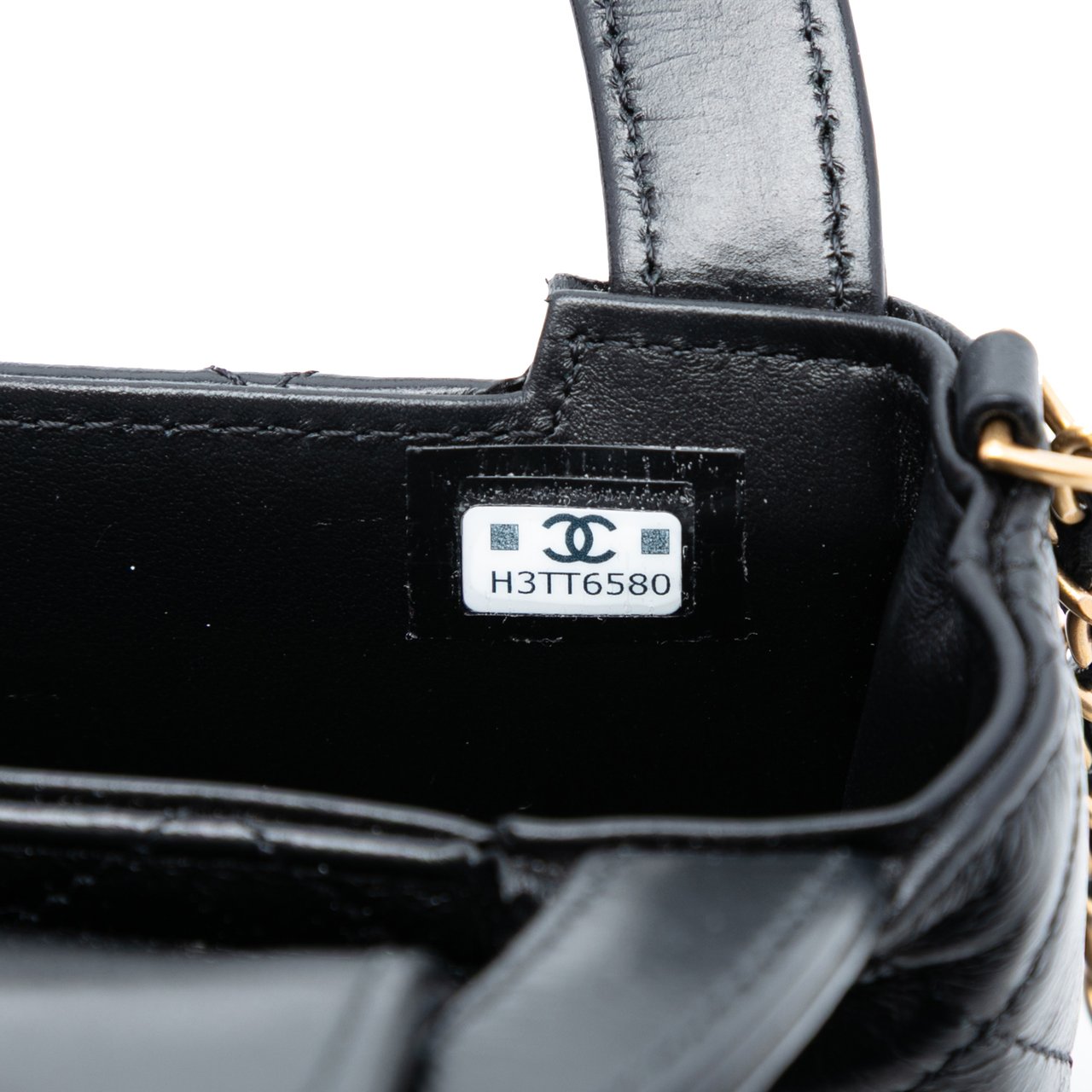 Chanel Mini Nano Aged Calfskin Kelly Shopper Bag Zwart
