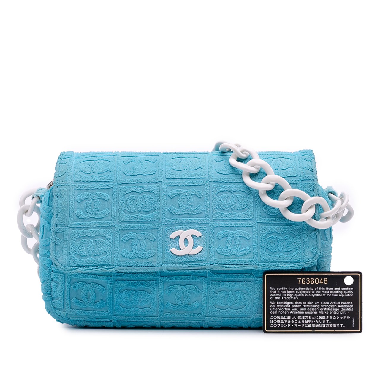 Chanel Terry Cloth Sport Line Flap Blauw