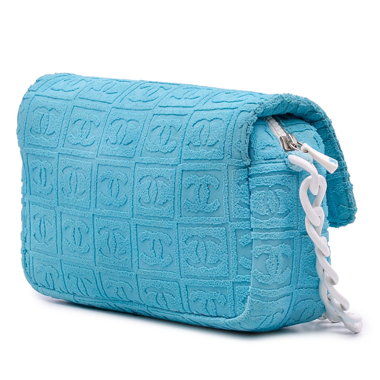 Chanel Terry Cloth Sport Line Flap Blauw