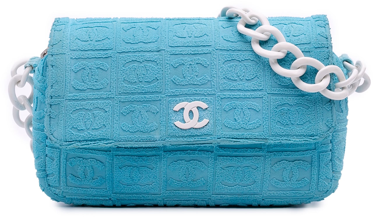 Chanel Terry Cloth Sport Line Flap Blauw