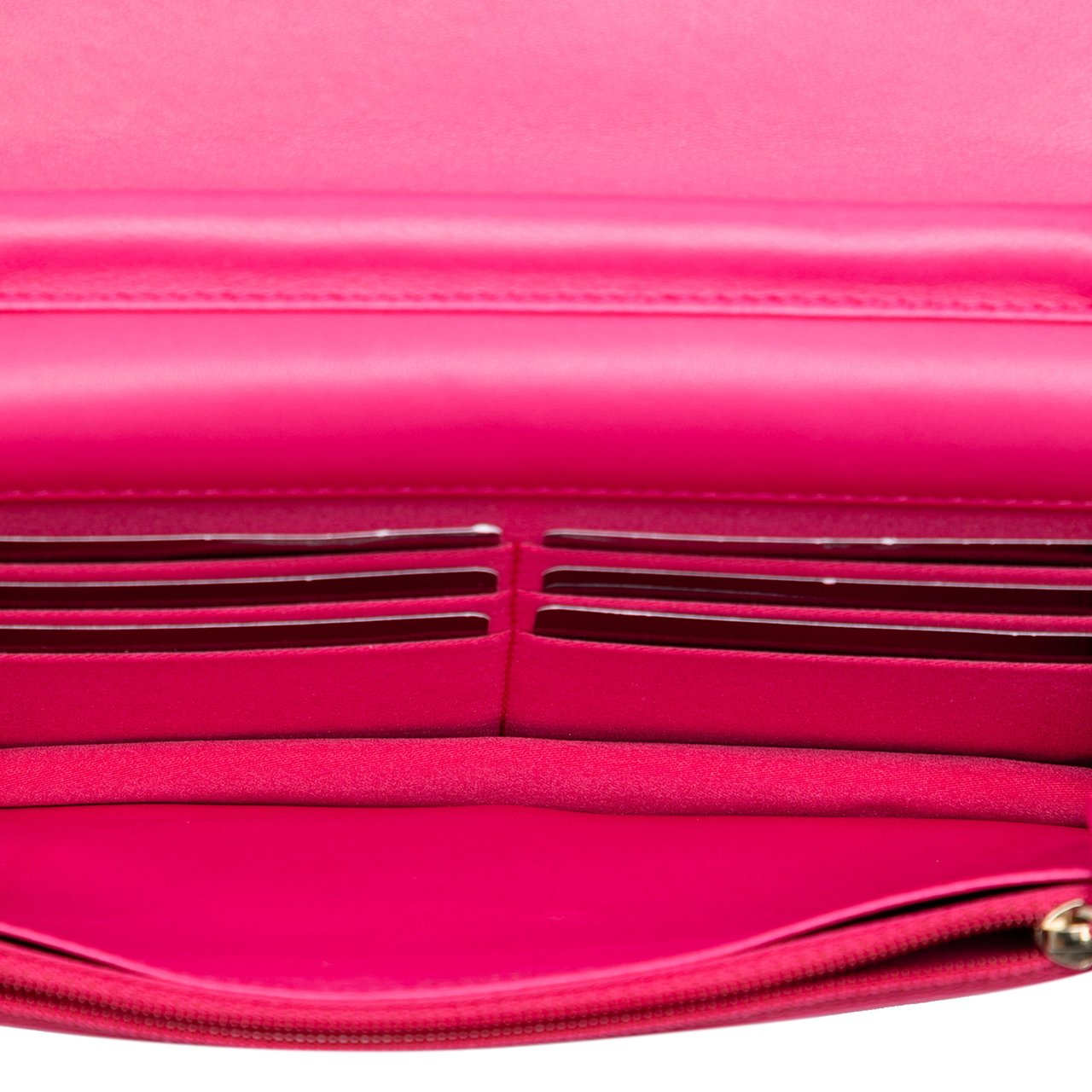 Chanel Quilted Lambskin Korean Garden Wallet on Chain Roze