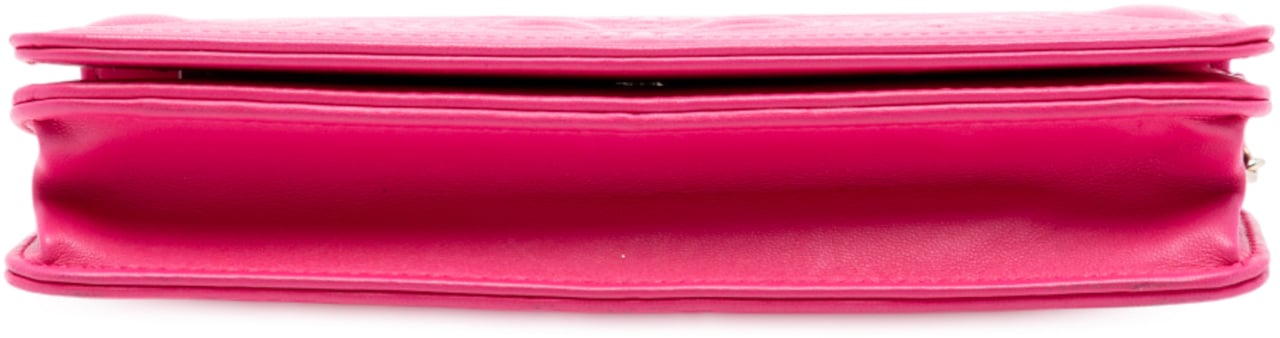 Chanel Quilted Lambskin Korean Garden Wallet on Chain Roze