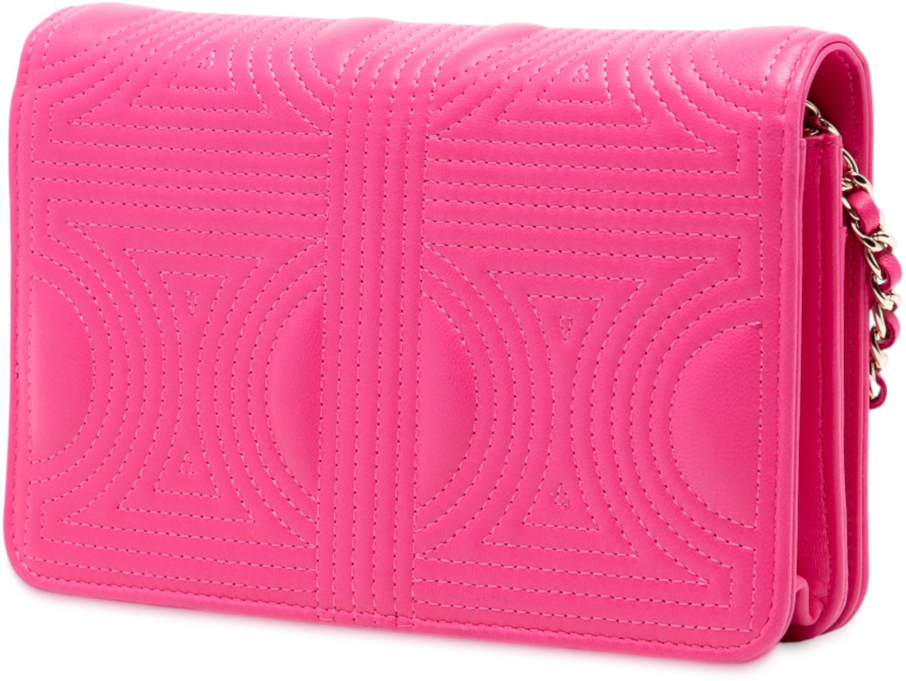 Chanel Quilted Lambskin Korean Garden Wallet on Chain Roze