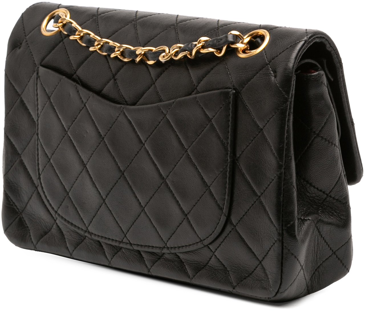 Chanel Small Classic Lambskin Double Flap Zwart