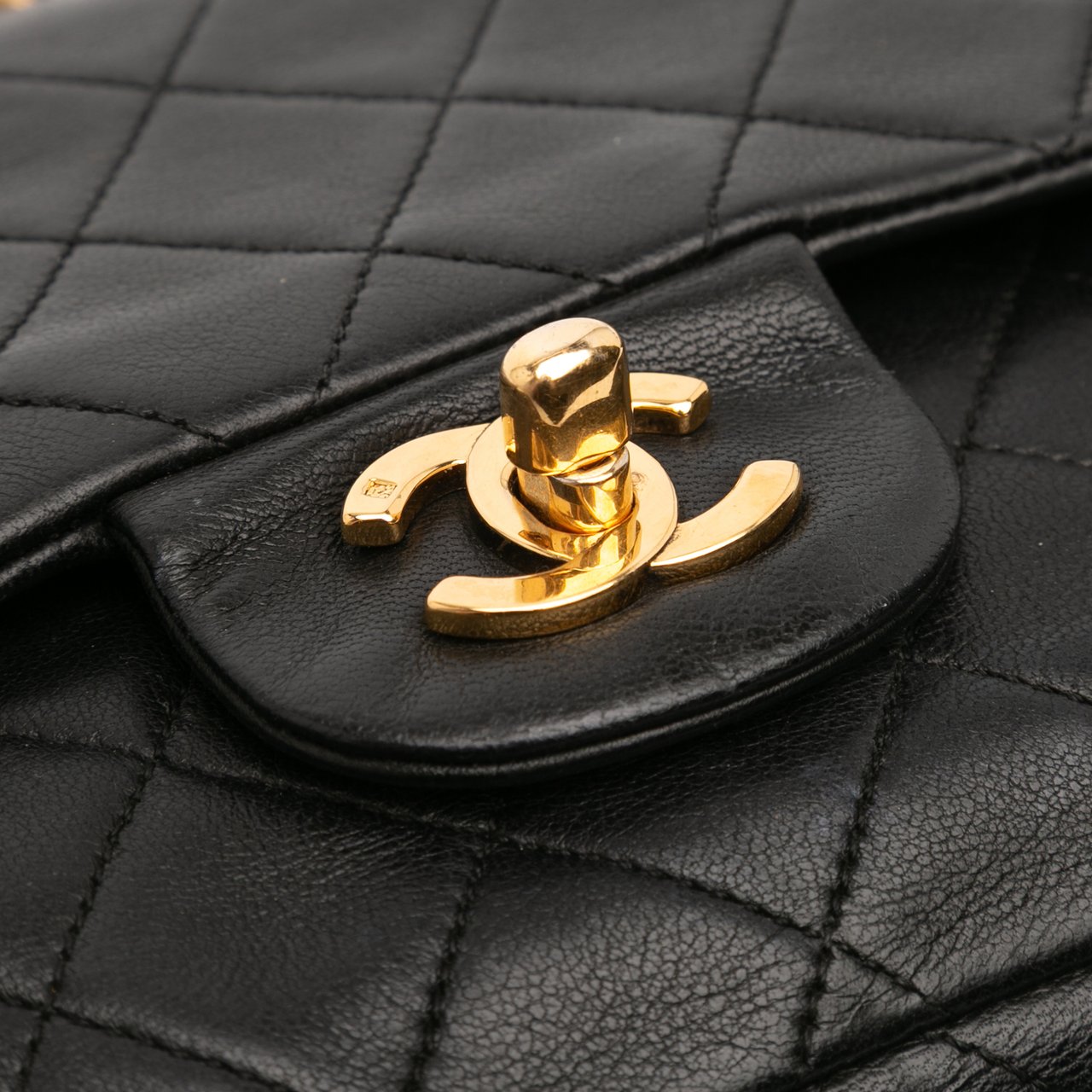 Chanel Small Classic Lambskin Double Flap Zwart