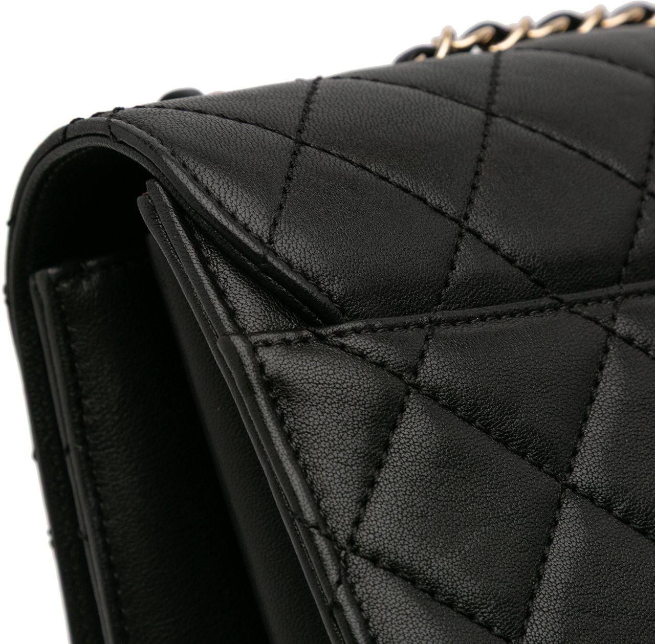 Chanel Large Sheepskin Beauty Lock Flap Zwart
