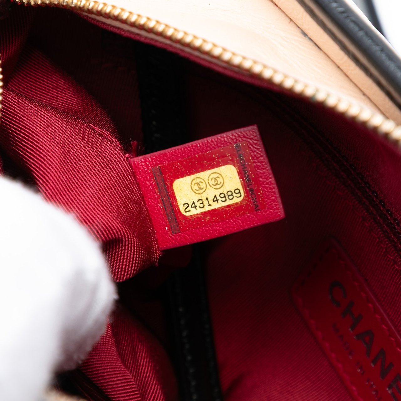 Chanel Small Bicolor Aged Calfskin Gabrielle Crossbody Bruin