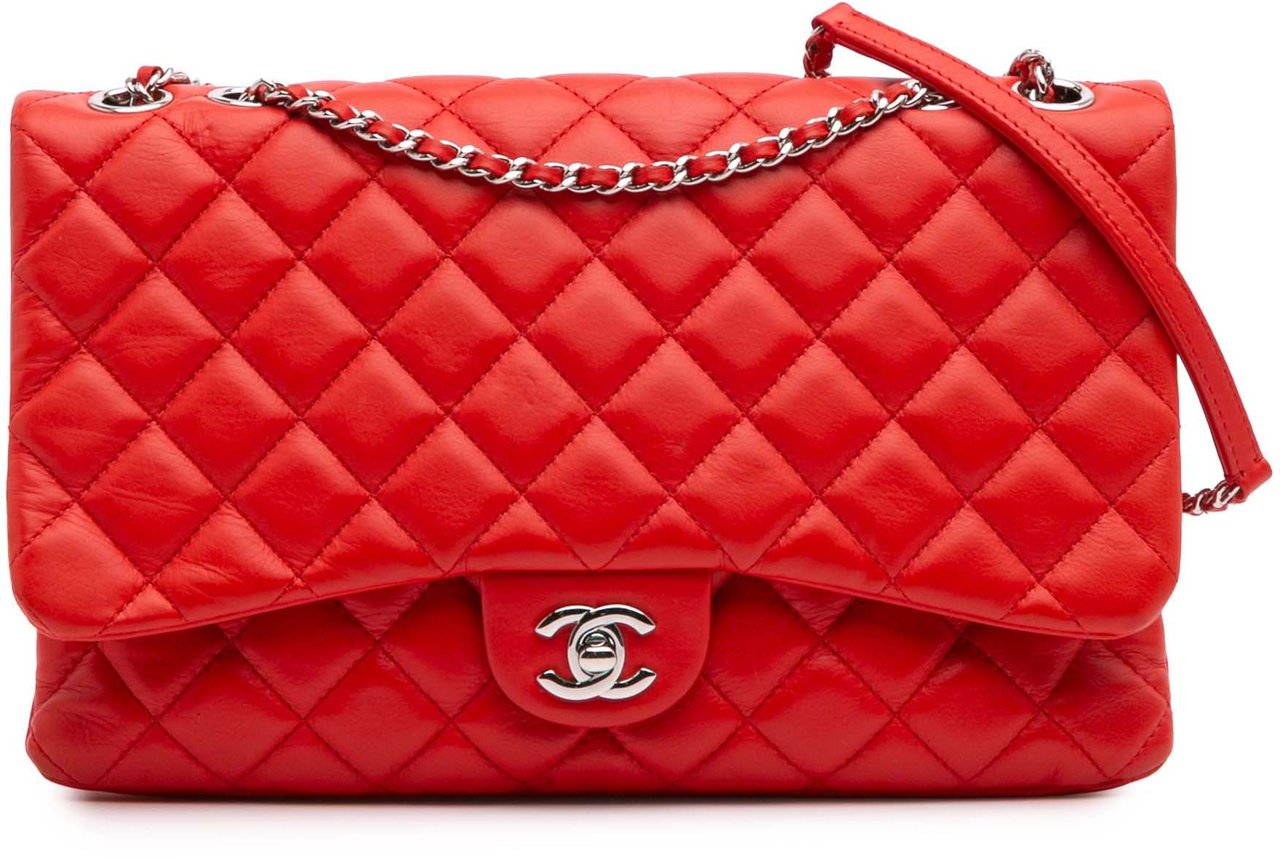 Chanel Jumbo Quilted Calfskin Tender Touch Flap Rood