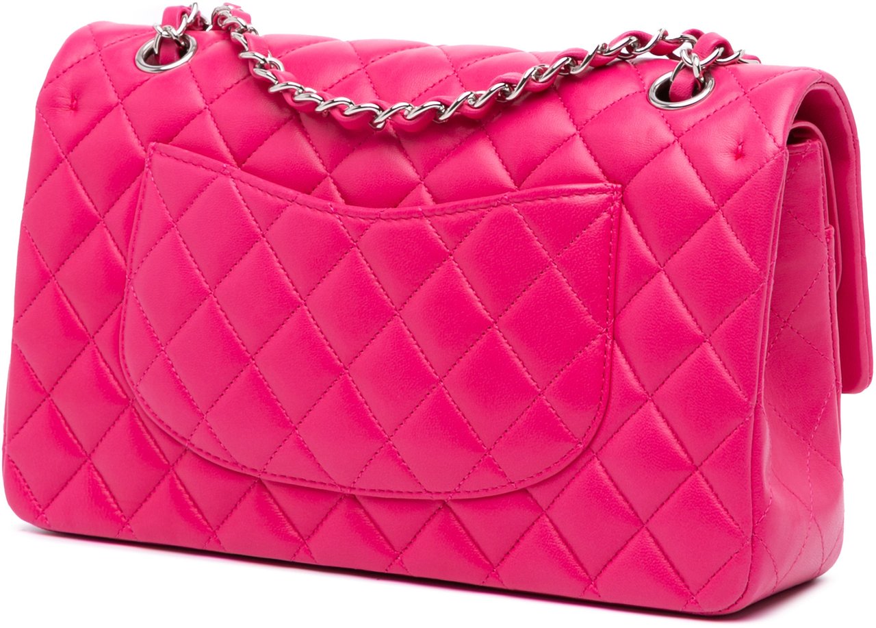 Chanel Medium Classic Lambskin Double Flap Roze