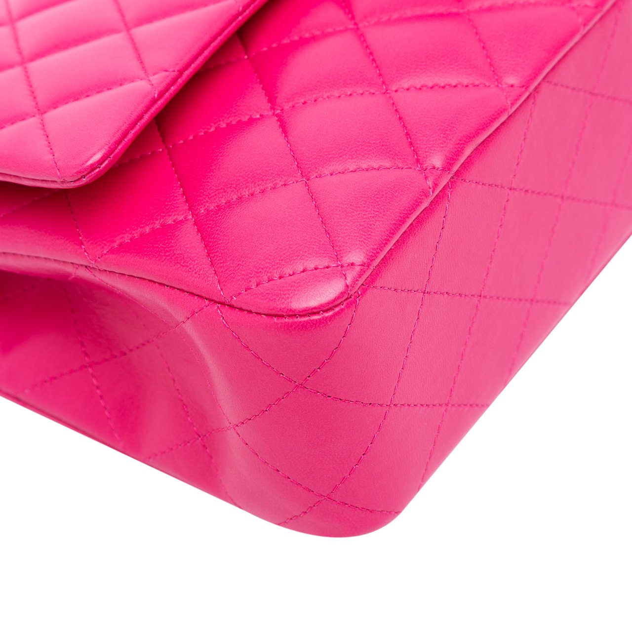 Chanel Medium Classic Lambskin Double Flap Roze