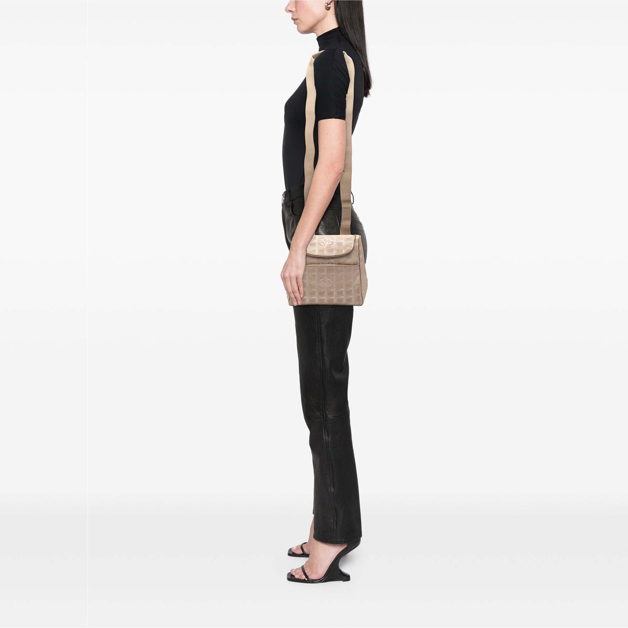 Chanel New Travel Line Nylon Backpack Bruin