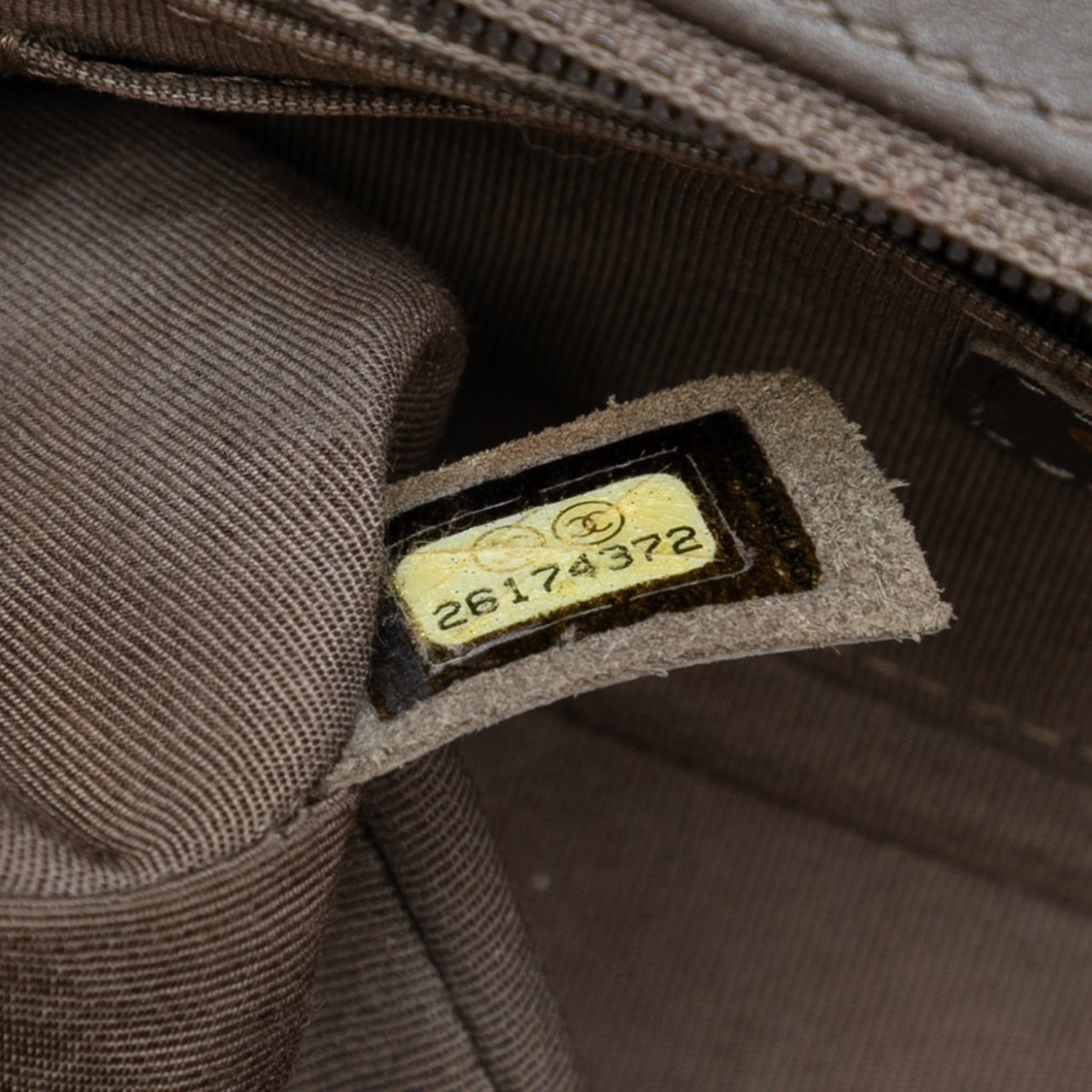 Chanel Small Chevron Lambskin Statement Flap Bruin