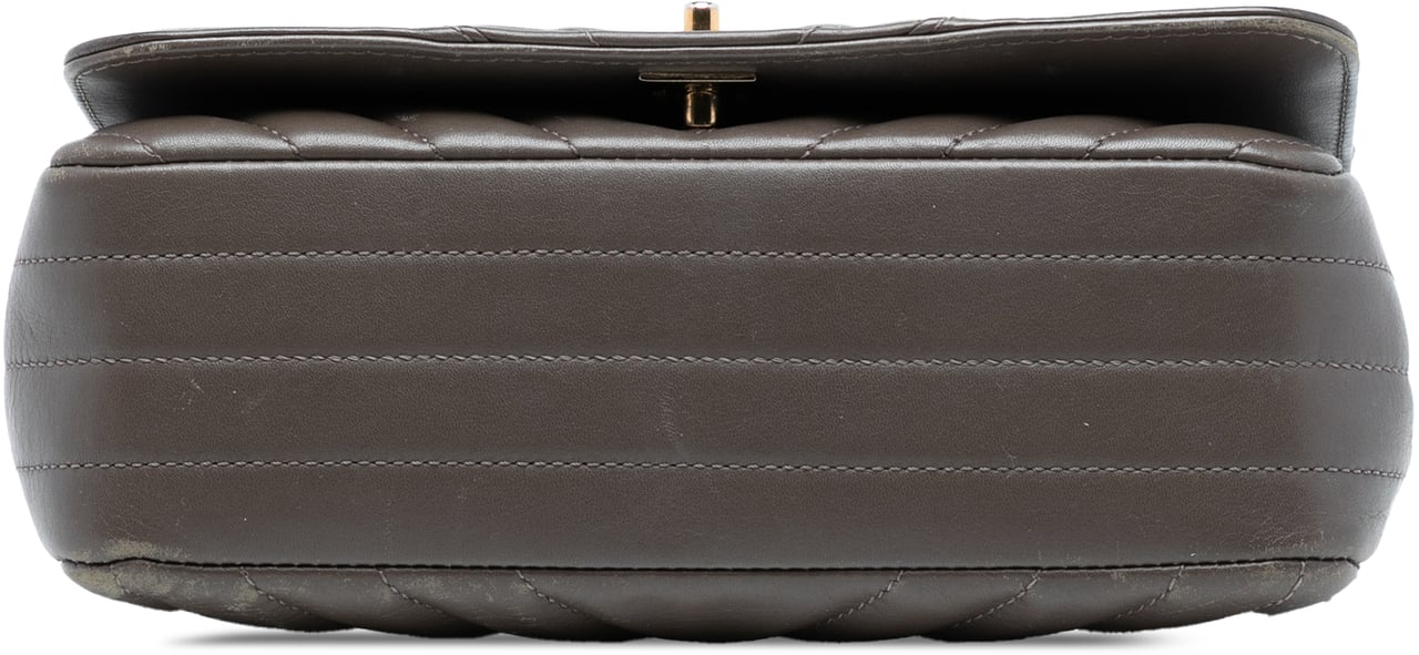 Chanel Small Chevron Lambskin Statement Flap Bruin