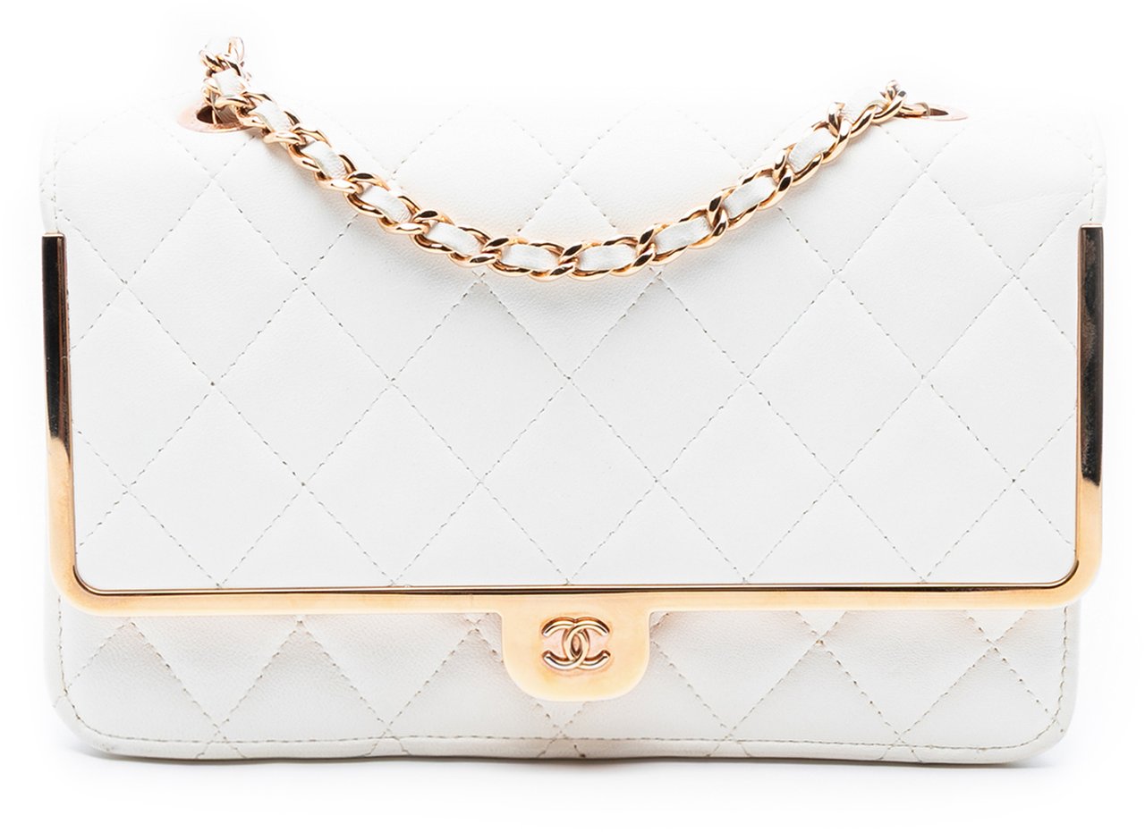 Chanel CC Quilted Lambskin Frame Wallet On Chain Wit